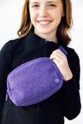Purple Fleece Belt Bag by Mila & Rose ®