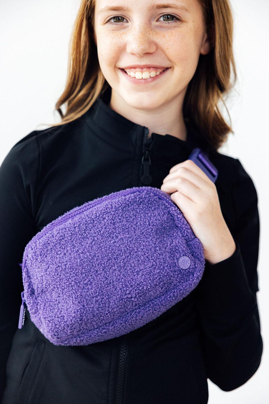 Purple Fleece Belt Bag by Mila & Rose ®
