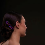 Iridescent Purple Crystal 2-Piece Hair Comb Set by Bridal Port