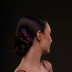 Iridescent Purple Crystal 2-Piece Hair Comb Set by Bridal Port