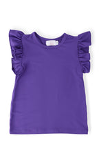 Purple S/S Ruffle Tee by Mila & Rose ®