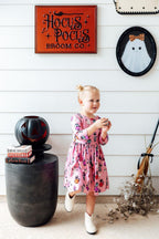 Purr-fectly Spooky 3/4 Sleeve Pocket Twirl Dress by Mila & Rose ®