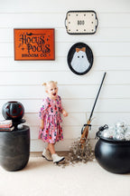 Purr-fectly Spooky 3/4 Sleeve Pocket Twirl Dress by Mila & Rose ®