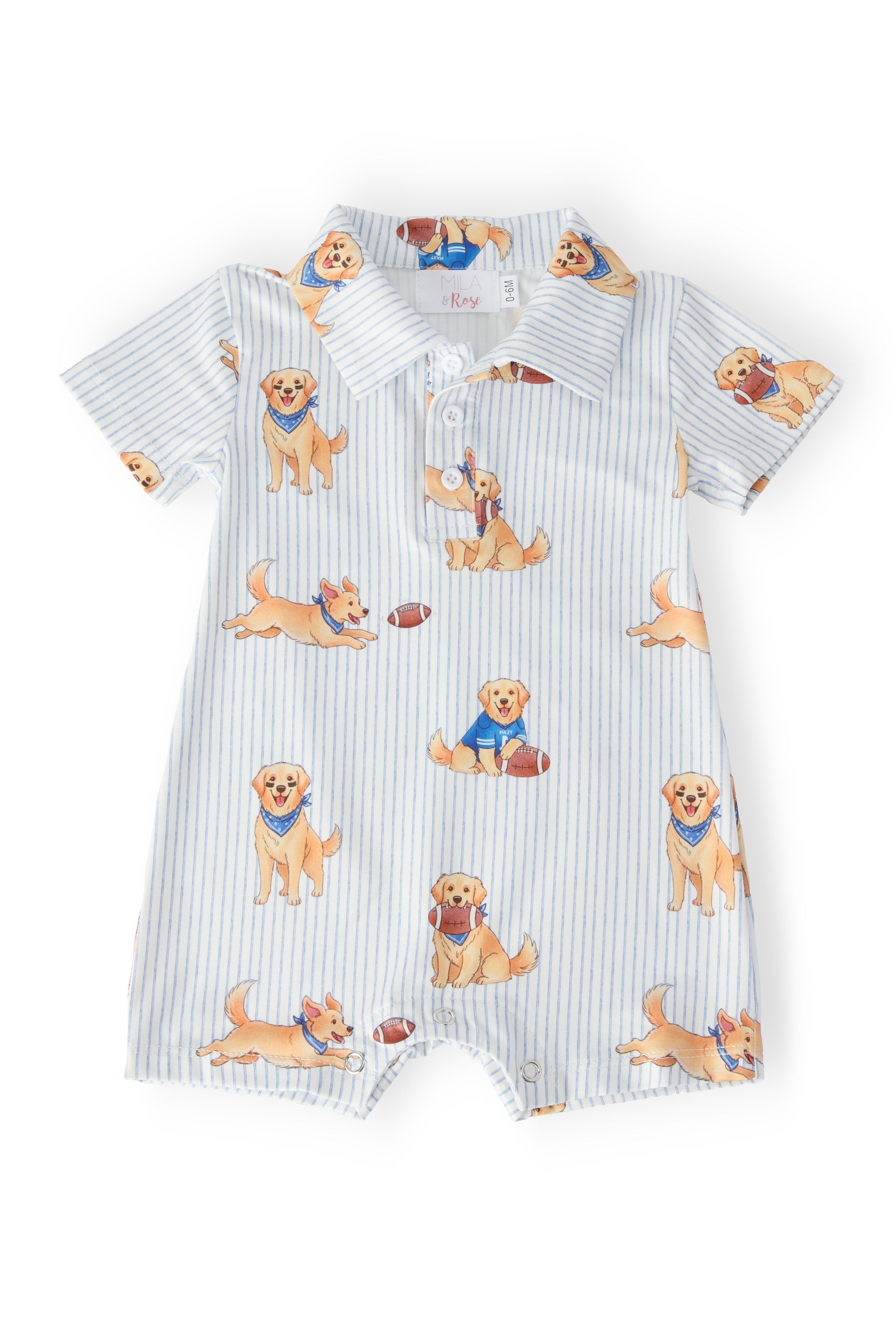 Quarter-Bark Polo Shorty One-Piece by Mila & Rose ®