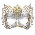 Gilded Elegance: Gold & Silver Mask by 3wishes.com
