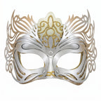 Gilded Elegance: Gold & Silver Mask by 3wishes.com