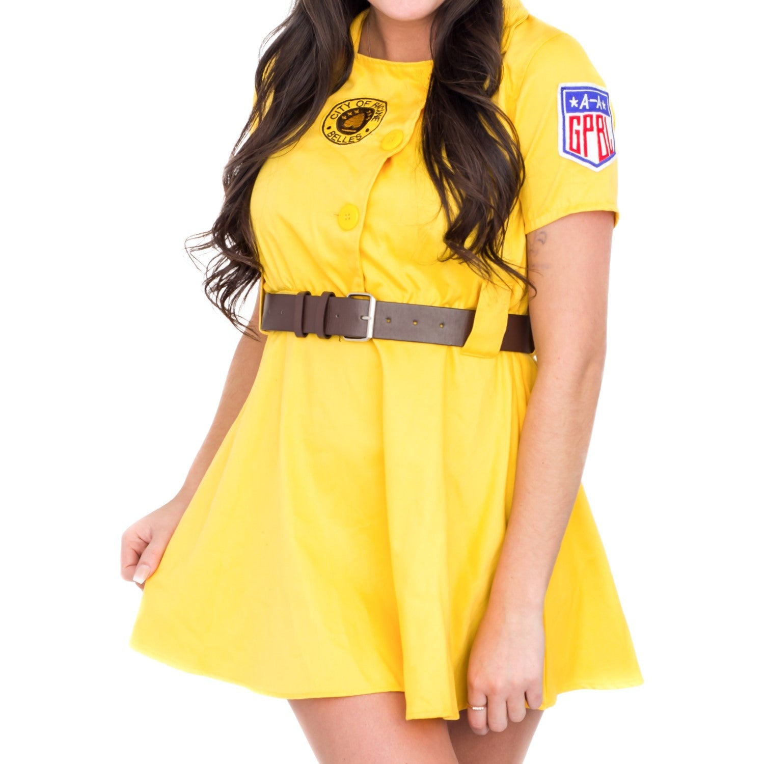 Racine Belles AAGPBL Baseball Women's Halloween Cosplay Costume Dress by TVStoreOnline