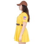 Racine Belles AAGPBL Baseball Women's Halloween Cosplay Costume Dress by TVStoreOnline