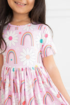 Rainbow Daisies S/S Pocket Twirl Dress by Mila & Rose ®