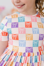 SALE Rainbow Ribbons S/S Pocket Twirl Dress by Mila & Rose ®