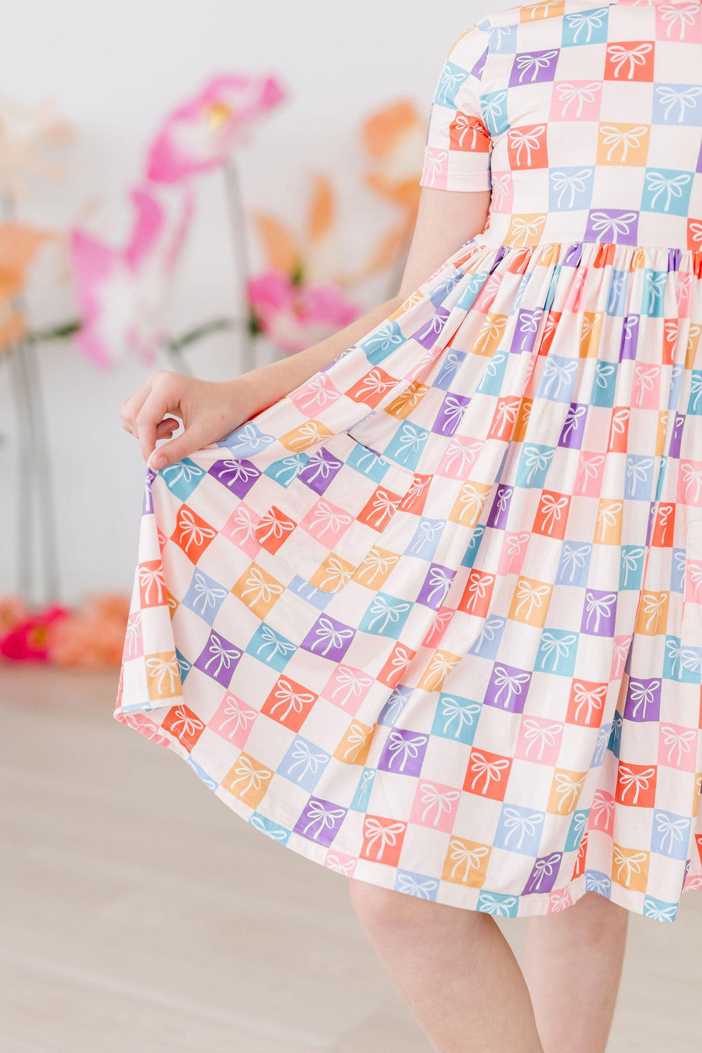 SALE Rainbow Ribbons S/S Pocket Twirl Dress by Mila & Rose ®
