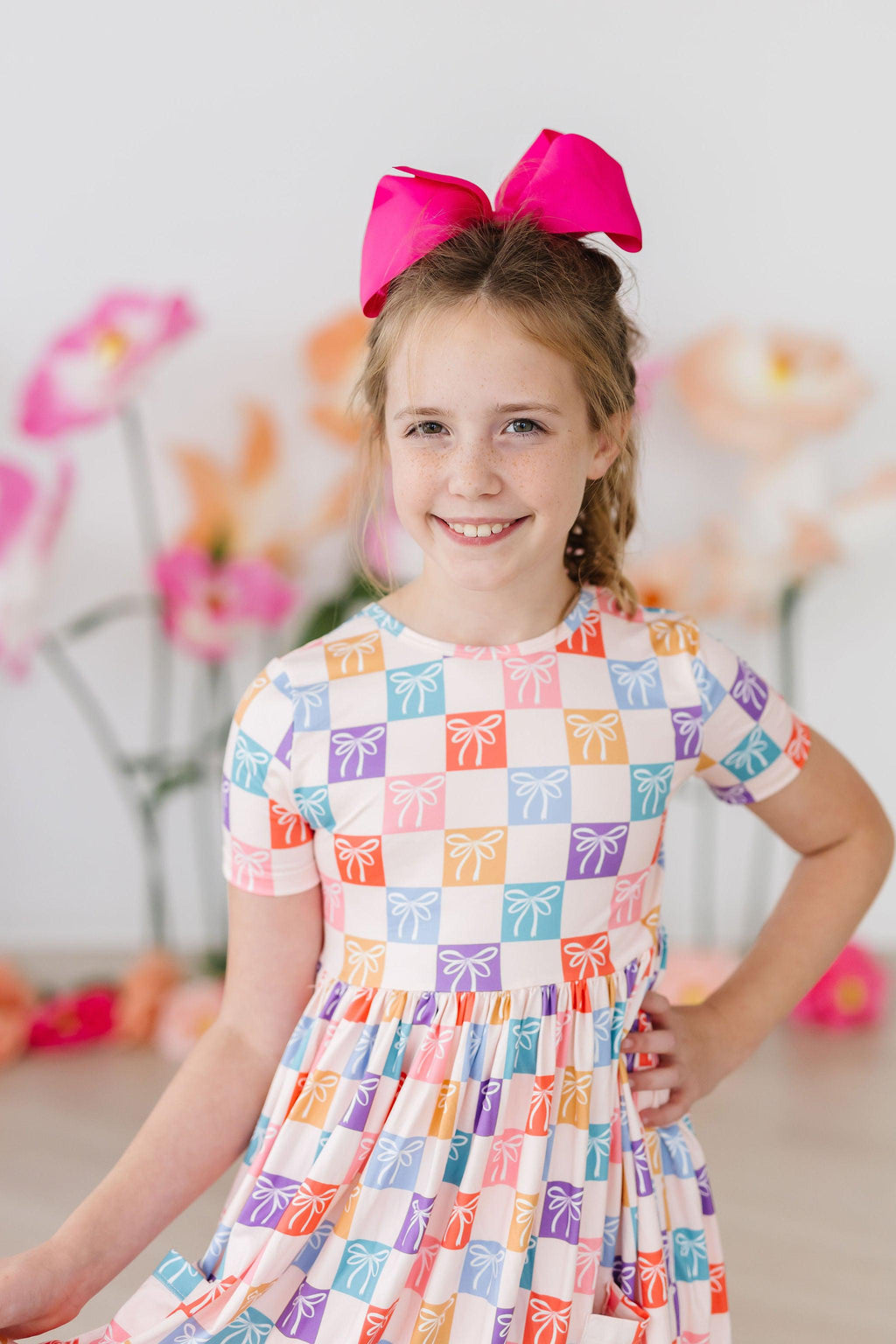 SALE Rainbow Ribbons S/S Pocket Twirl Dress by Mila & Rose ®