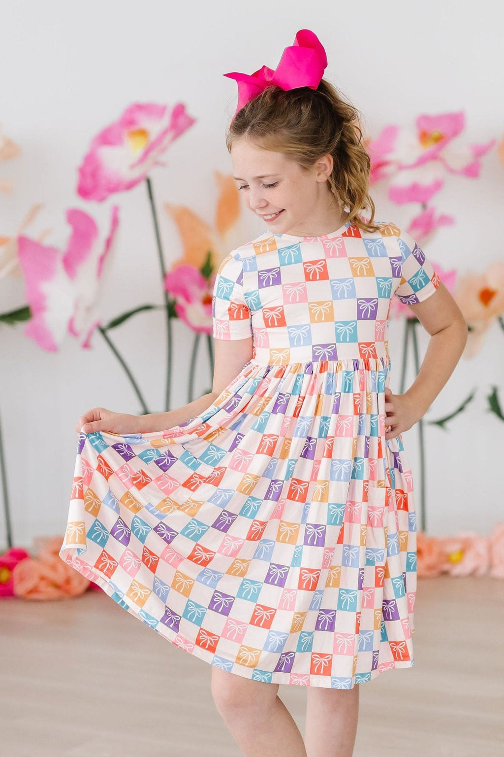SALE Rainbow Ribbons S/S Pocket Twirl Dress by Mila & Rose ®
