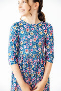 Rainforest Blooms 3/4 Sleeve Pocket Twirl Dress by Mila & Rose ®