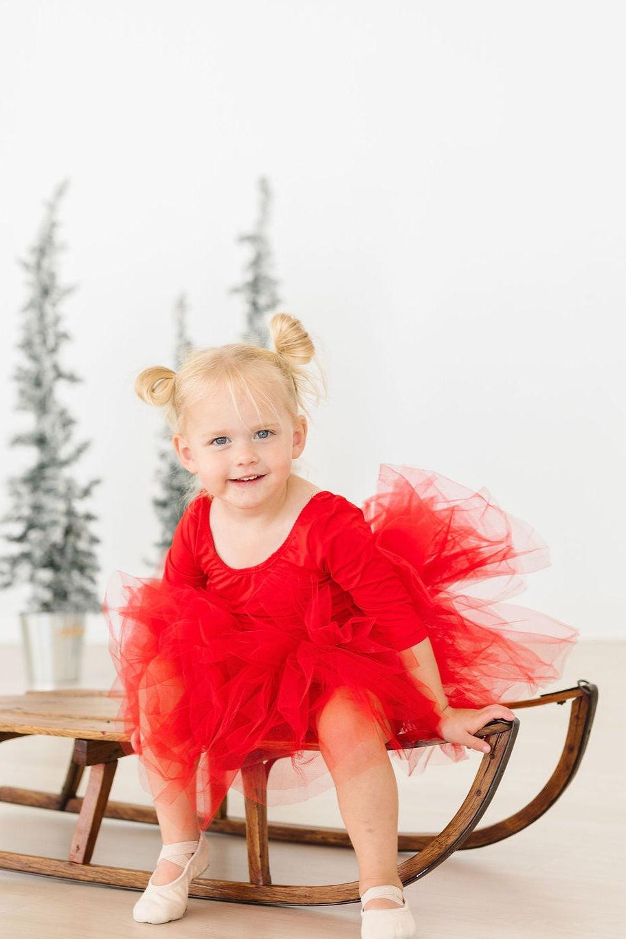 Red 3/4 Tutu Leotard by Mila & Rose ®