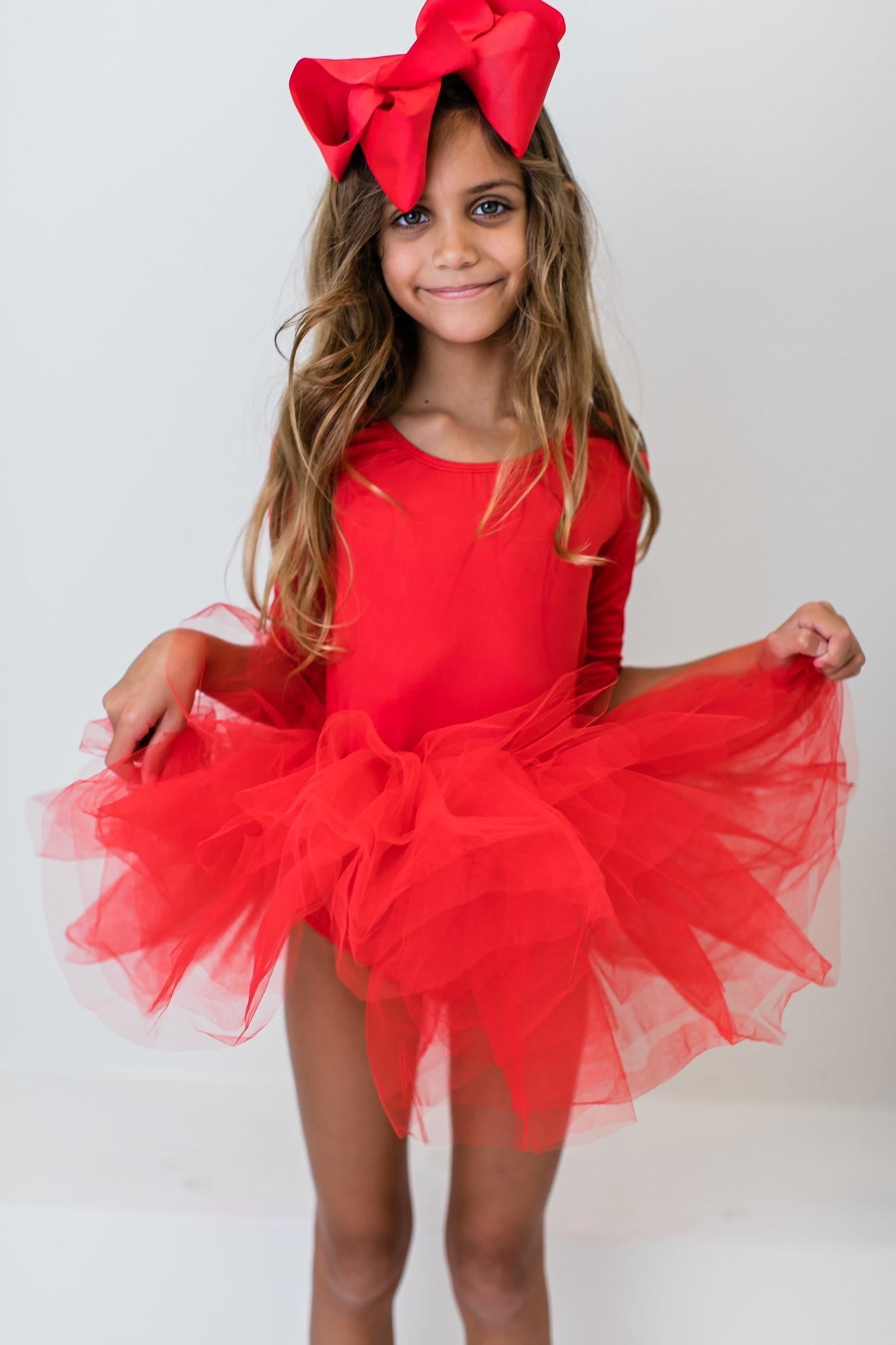 Red 3/4 Tutu Leotard by Mila & Rose ®