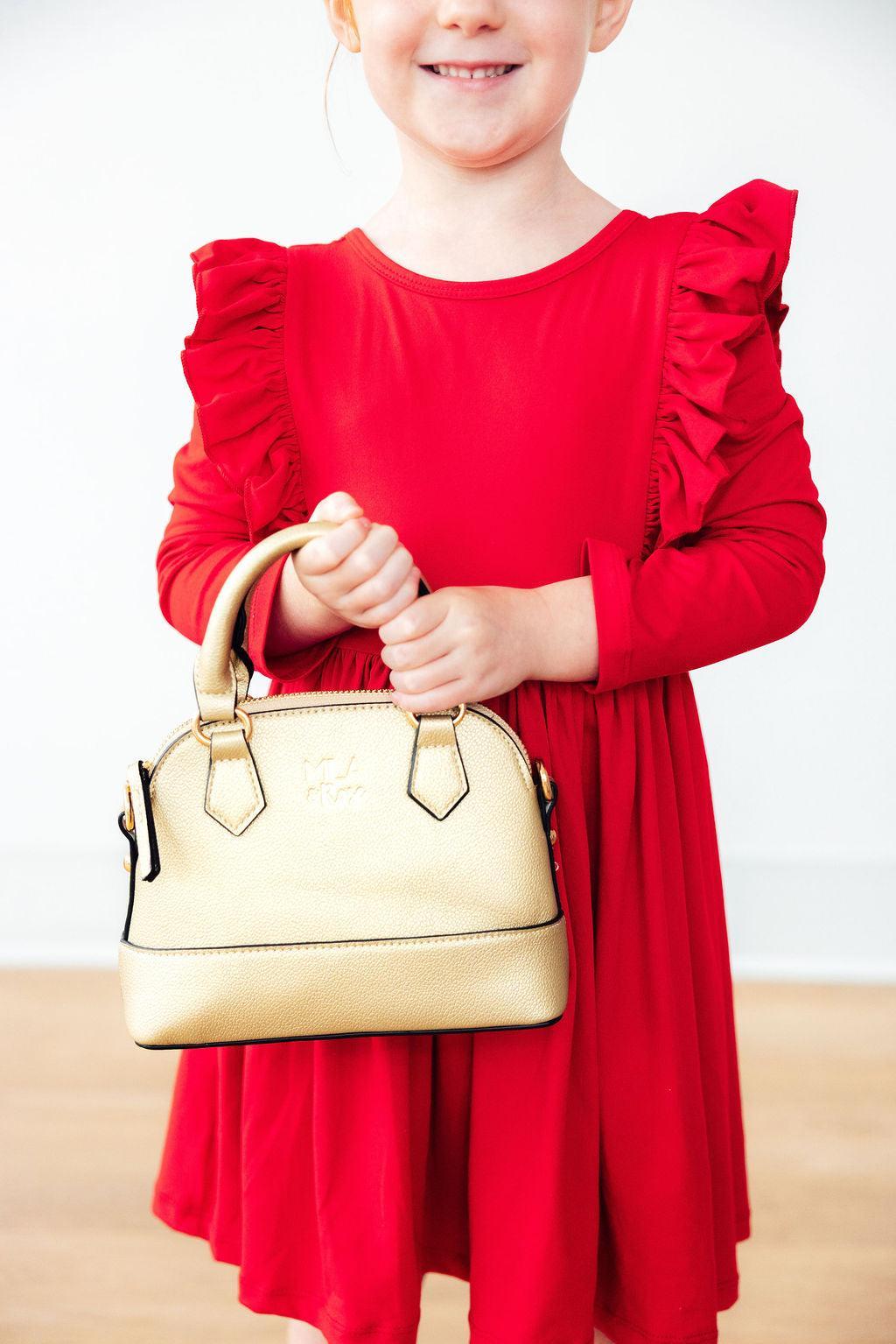 Red L/S Ruffle Twirl Dress by Mila & Rose ®