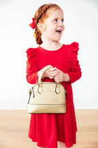 Red L/S Ruffle Twirl Dress by Mila & Rose ®