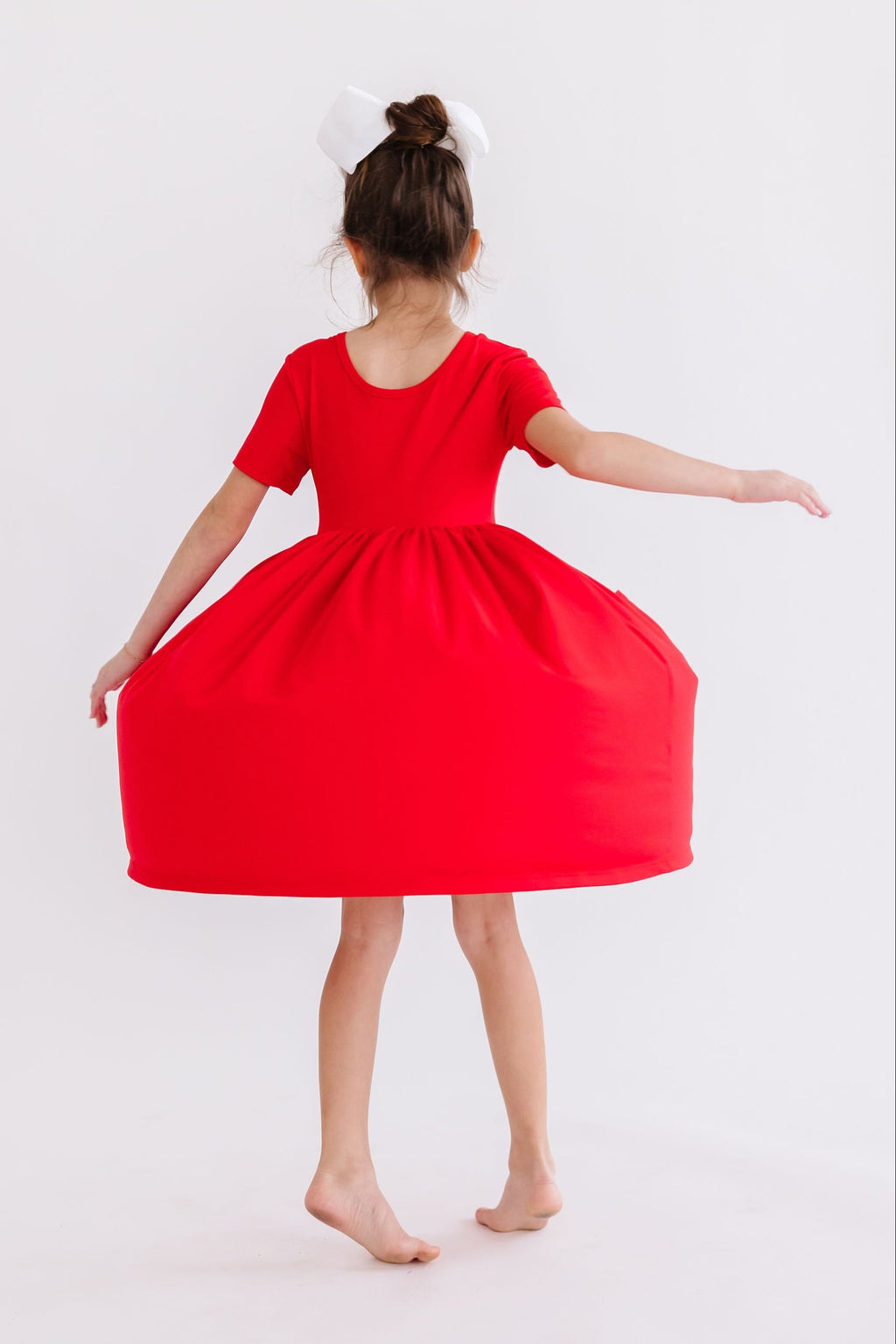 Red S/S Pocket Twirl Dress by Mila & Rose ®