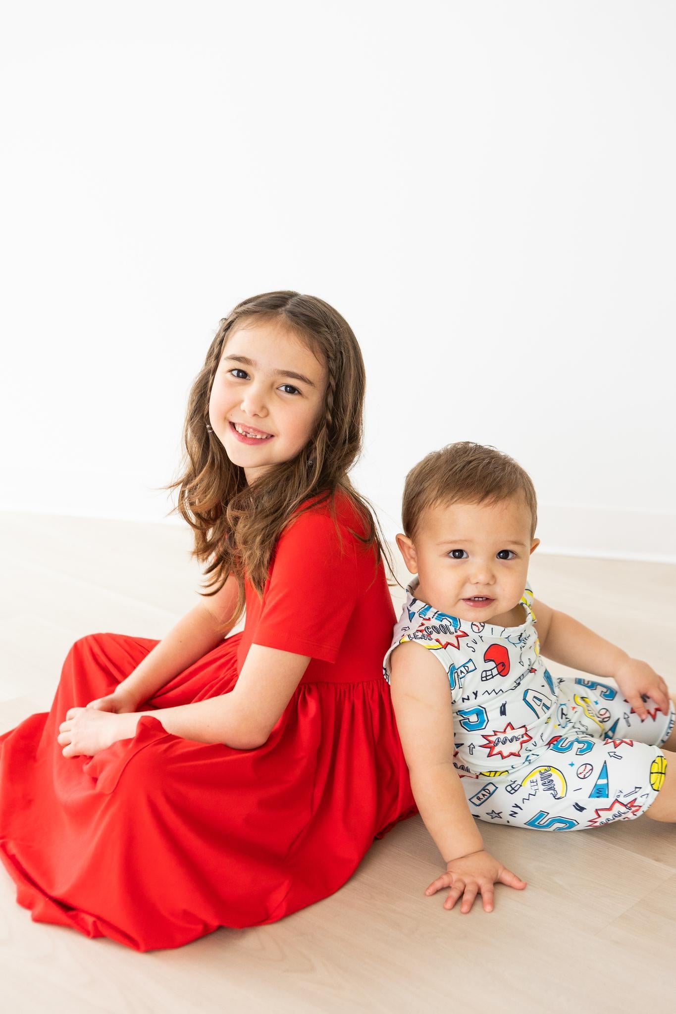 Red S/S Pocket Twirl Dress by Mila & Rose ®