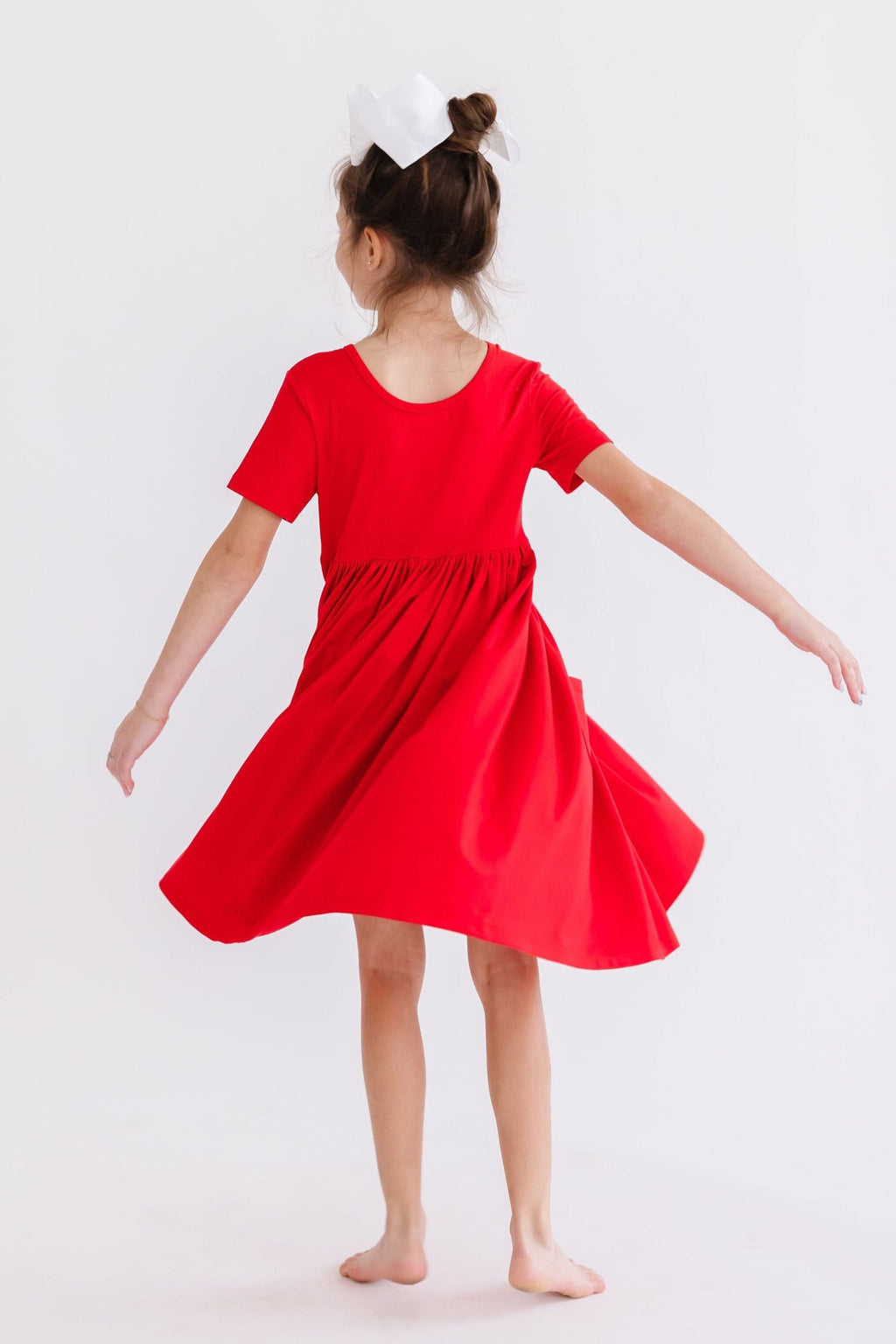 Red S/S Pocket Twirl Dress by Mila & Rose ®