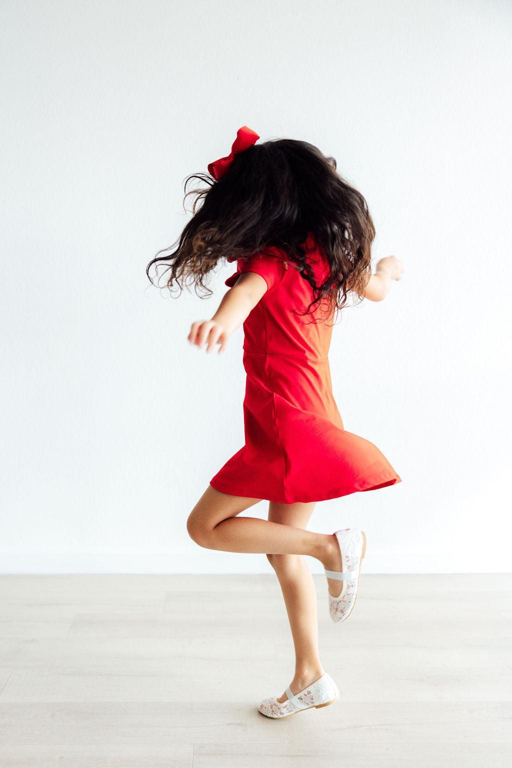 Red S/S Polo Dress by Mila & Rose ®