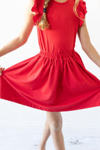 Red S/S Ruffle Tee by Mila & Rose ®