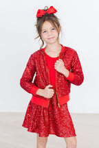 Red Sequin Jacket by Mila & Rose ®