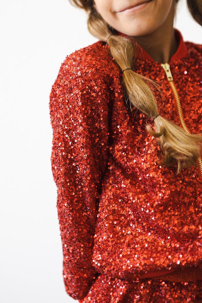 Red Sequin Jacket by Mila & Rose ®