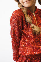Red Sequin Jacket by Mila & Rose ®