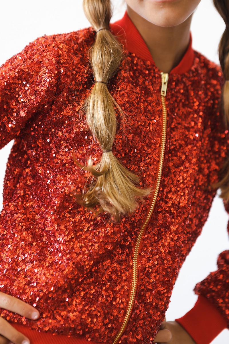 Red Sequin Jacket by Mila & Rose ®