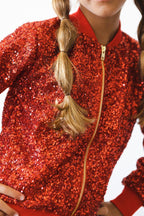Red Sequin Jacket by Mila & Rose ®