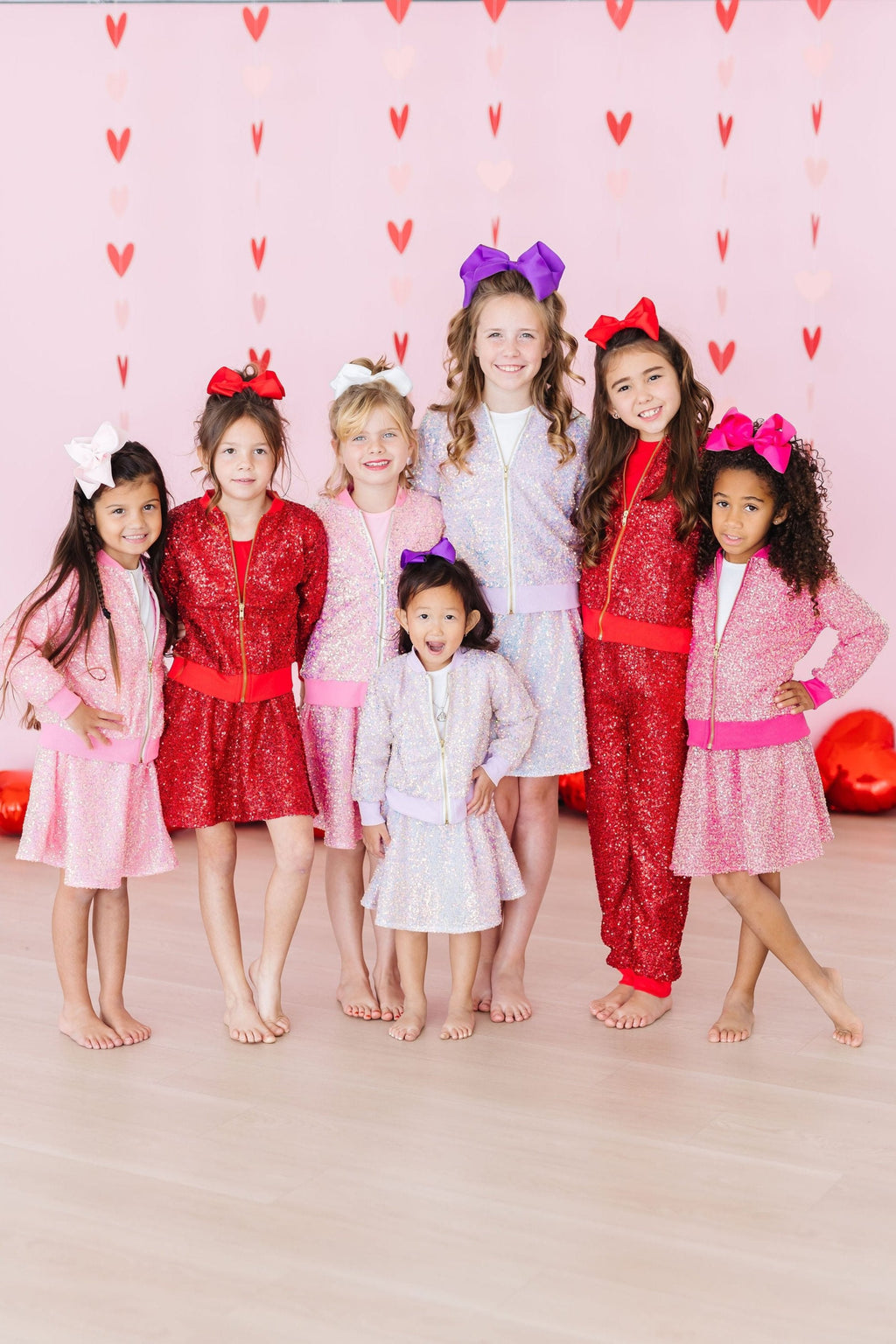 Red Sequin Joggers by Mila & Rose ®