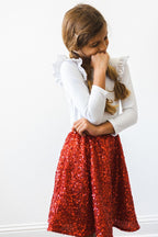 Red Sequin Twirl Skort by Mila & Rose ®