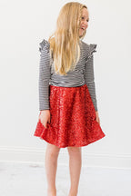 Red Sequin Twirl Skort by Mila & Rose ®
