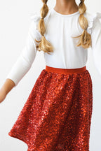 Red Sequin Twirl Skort by Mila & Rose ®