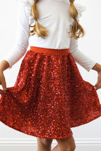 Red Sequin Twirl Skort by Mila & Rose ®