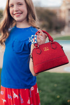 Red Shimmer Girl's Crossbody Purse by Mila & Rose ®