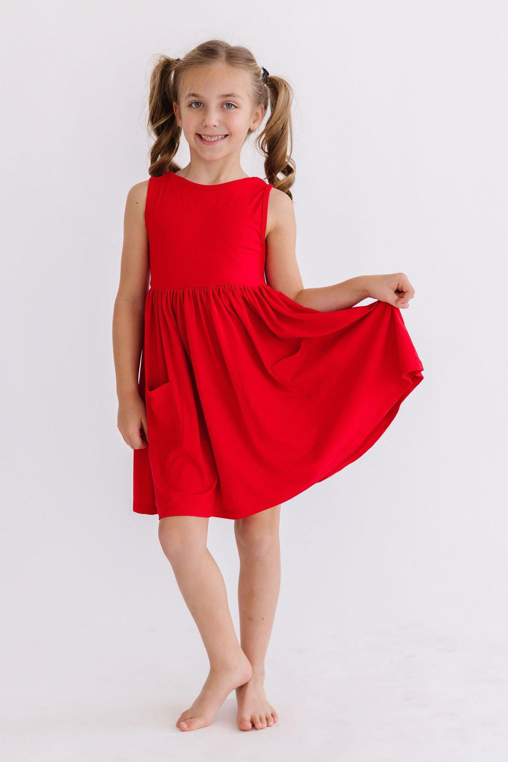 Red Tank Pocket Twirl Dress by Mila & Rose ®