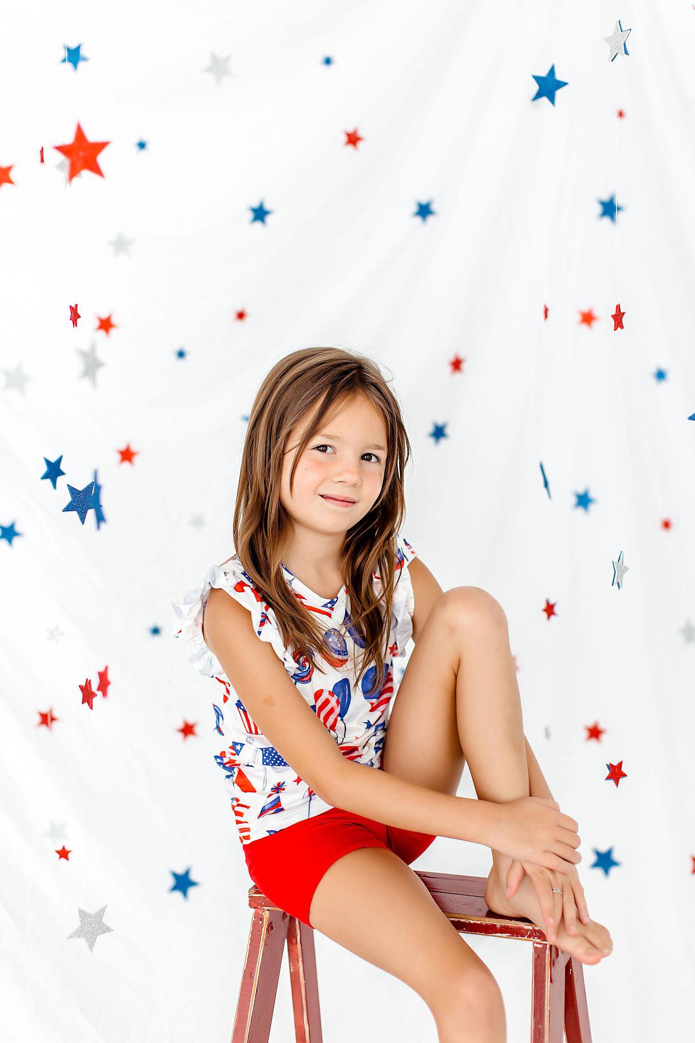 Red Twirl Shorts by Mila & Rose ®