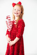 Red Velvet Sequin Dress by Mila & Rose ®