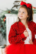Red Velvet Sequin Jacket by Mila & Rose ®