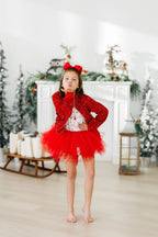 Red Velvet Sequin Jacket by Mila & Rose ®