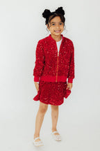 Red Velvet Sequin Twirl Skort by Mila & Rose ®