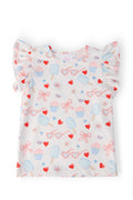 Red, White, & Sweet S/S Ruffle Tee by Mila & Rose ®