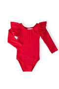 Red L/S Flutter Sleeve Leotard by Mila & Rose ®