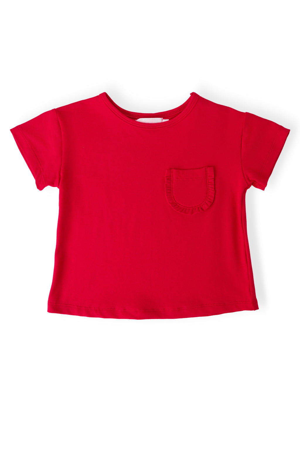 Red Ruffle Pocket Tee by Mila & Rose ®