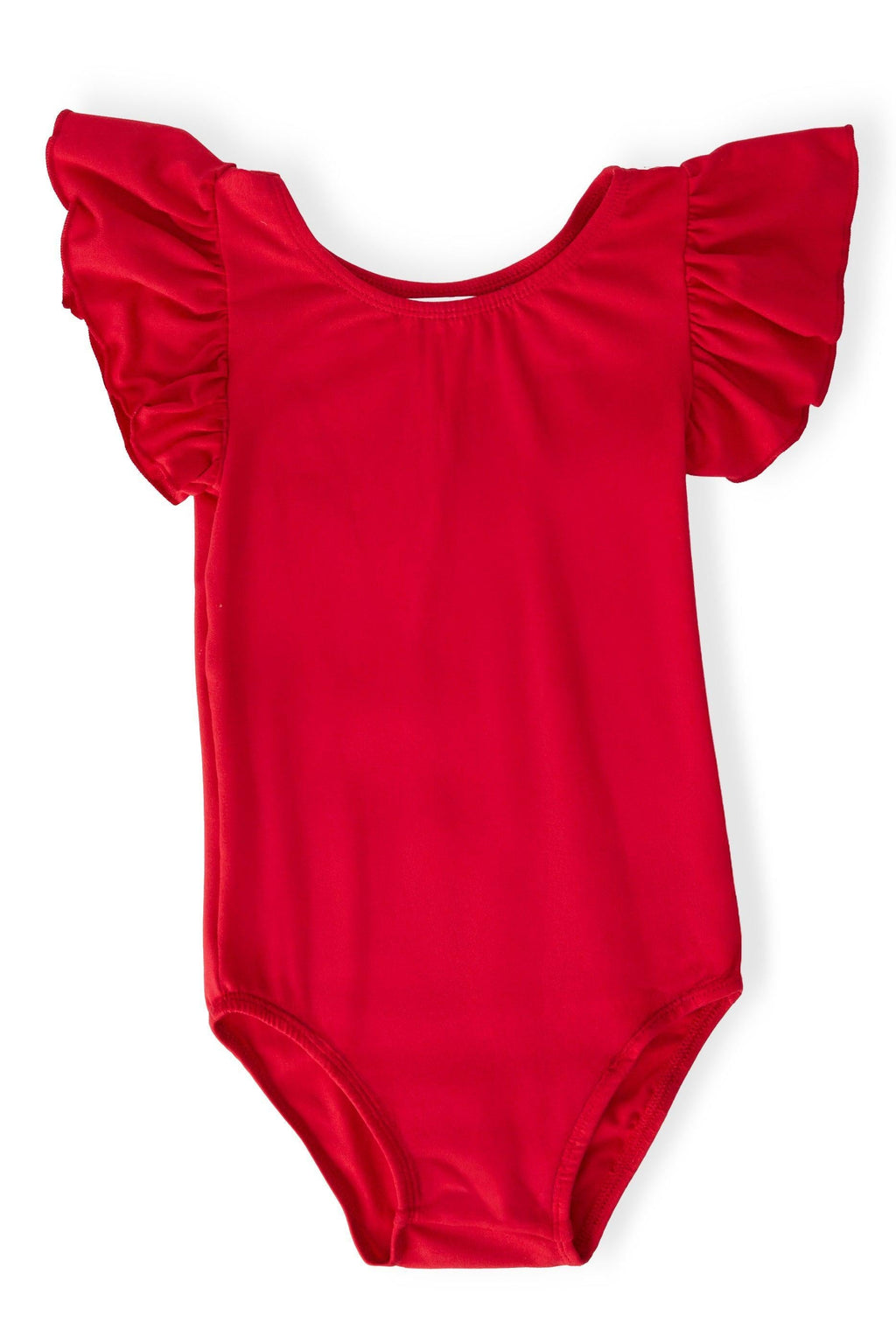 Red S/S Flutter Sleeve Leotard by Mila & Rose ®