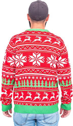 Reindeer Trophy Head 3D LED Lights Adult Unisex Ugly Christmas Sweater by TVStoreOnline
