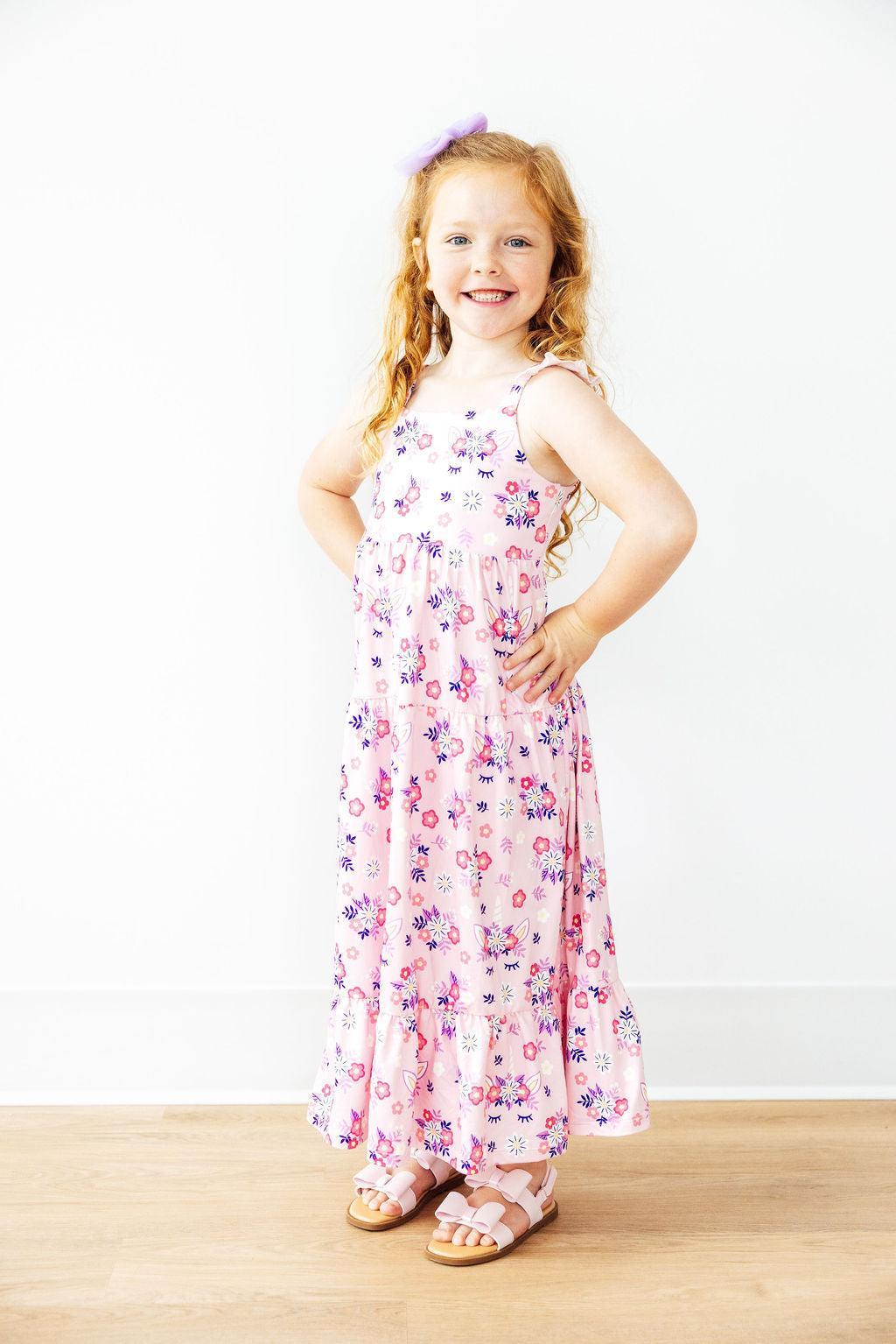 Retro Daydream Ruffle Maxi Dress by Mila & Rose ®